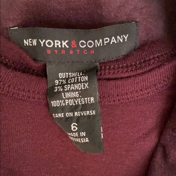 NY & Co. Deep Plum Jacket Sz. 6 - Picture 2 of 5